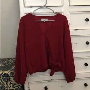 Madewell Large Texture & Thread Wrap Top